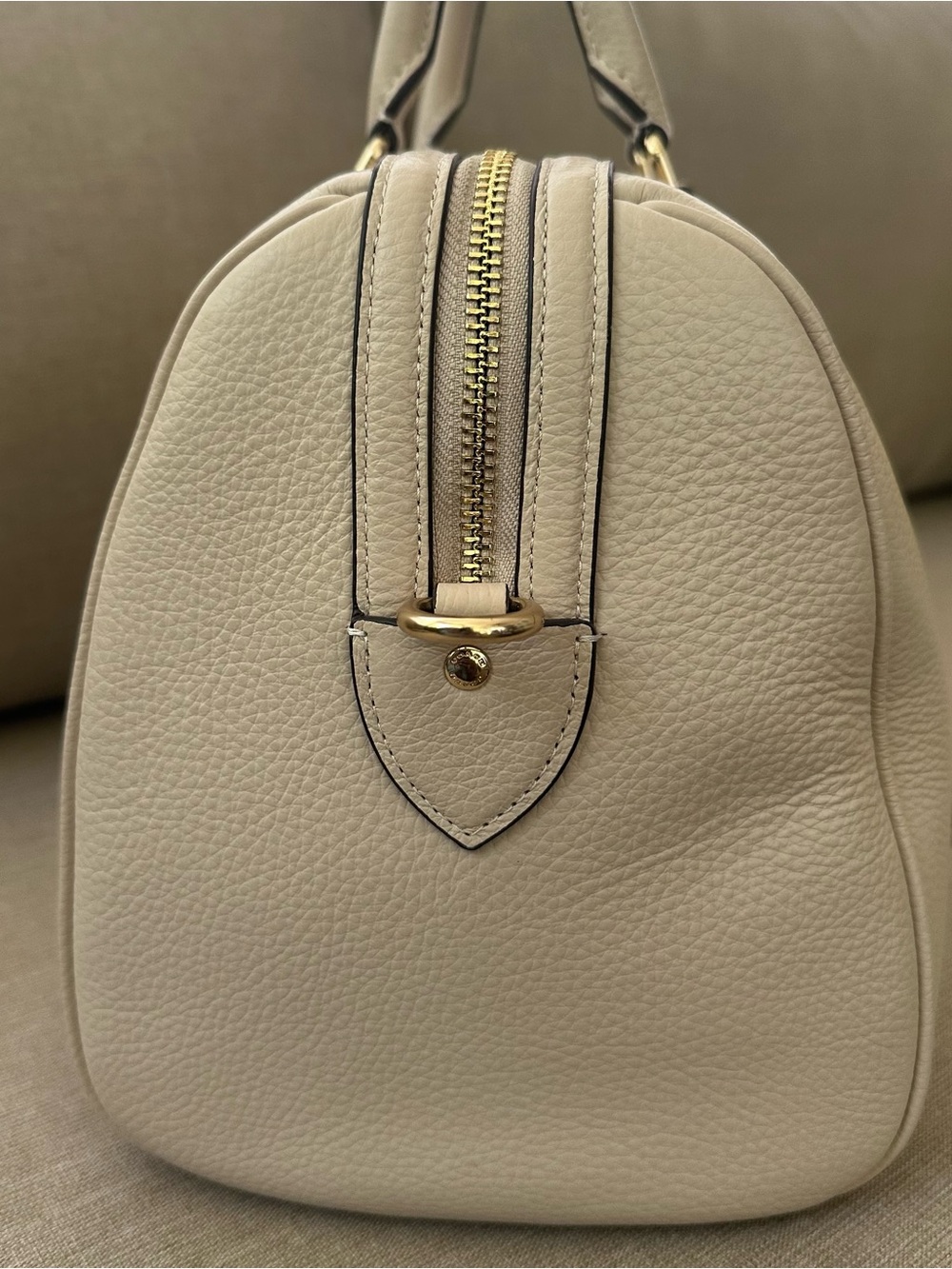 Rowan Large Satchel Bag in Ivory - Picture 4 of 9